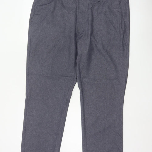 Marks and Spencer Men's Grey Regular Fit Trousers 40in Waist 29in Leg