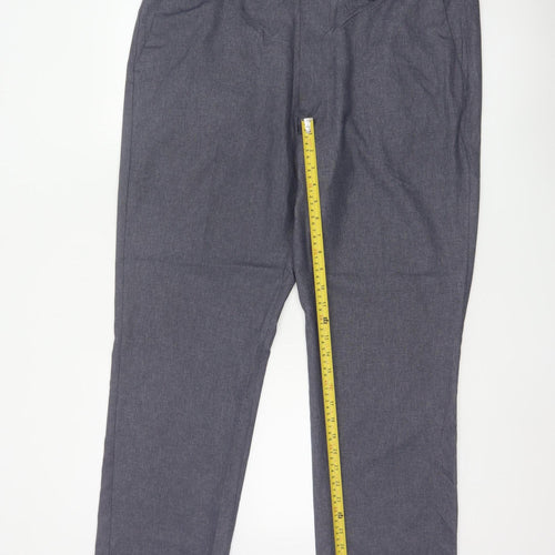 Marks and Spencer Men's Grey Regular Fit Trousers 40in Waist 29in Leg