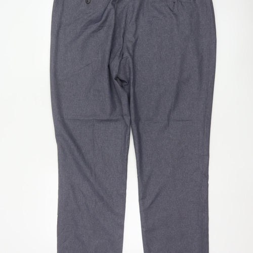 Marks and Spencer Men's Grey Regular Fit Trousers 40in Waist 29in Leg