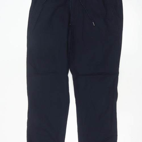 Marks and Spencer Men's Blue Cotton Jogger Trousers M