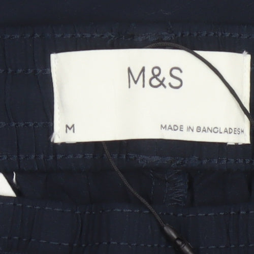 Marks and Spencer Men's Blue Cotton Jogger Trousers M