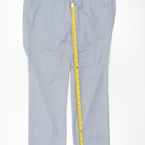 Marks and Spencer Mens Grey Slim Fit Chino Trousers 30W 31L