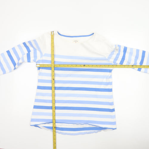 Joules Women’s Blue Striped Long Sleeve Cotton Nautical Top UK 14