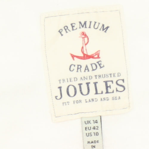 Joules Women’s Blue Striped Long Sleeve Cotton Nautical Top UK 14