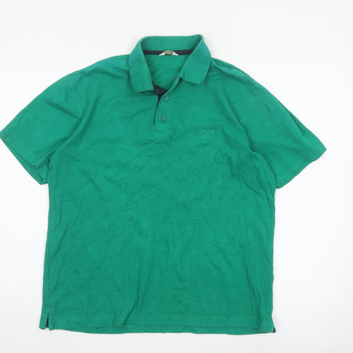 Cotton Traders Men's Green Short Sleeve Polo Shirt Size M