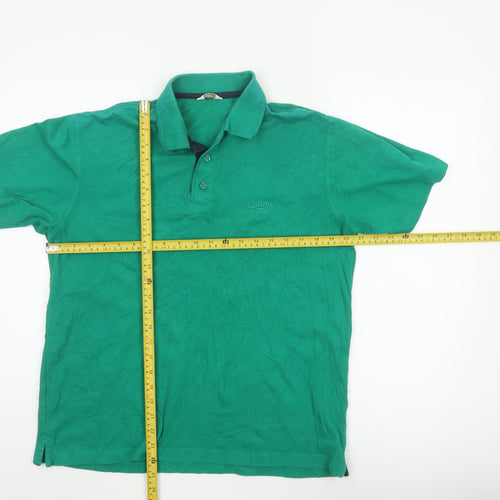 Cotton Traders Men's Green Short Sleeve Polo Shirt Size M