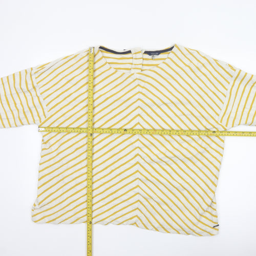 Joules Women’s Yellow Striped Cotton Tunic Blouse UK 20