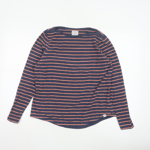 Fat Face Women Blue Striped Long Sleeve Jersey T-Shirt UK 12