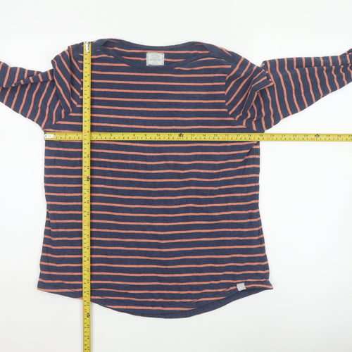 Fat Face Women Blue Striped Long Sleeve Jersey T-Shirt UK 12