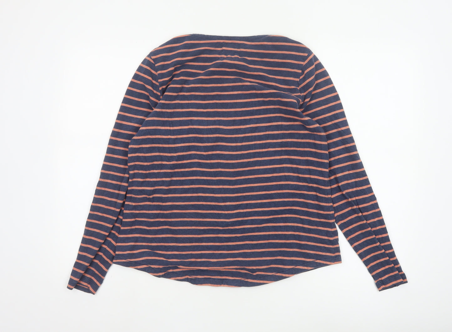Fat Face Women Blue Striped Long Sleeve Jersey T-Shirt UK 12