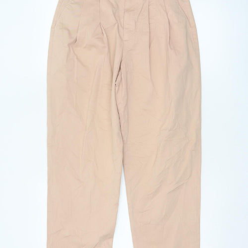 Polo Ralph Lauren Women's Beige Pleated Cotton Chino Trousers Size 6