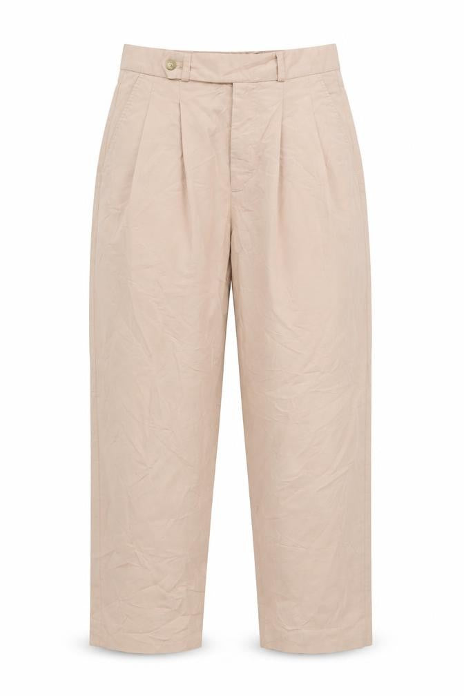 Polo Ralph Lauren Women's Beige Pleated Cotton Chino Trousers Size 6