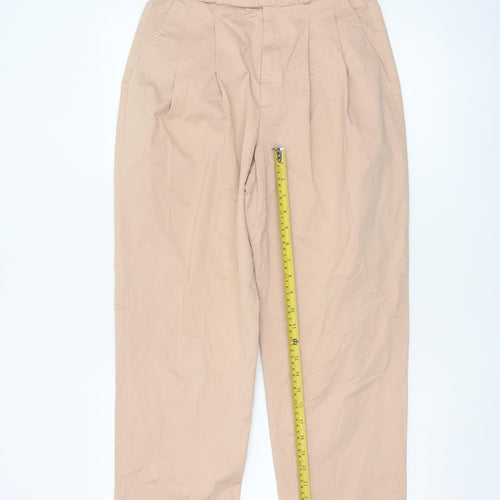 Polo Ralph Lauren Women's Beige Pleated Cotton Chino Trousers Size 6