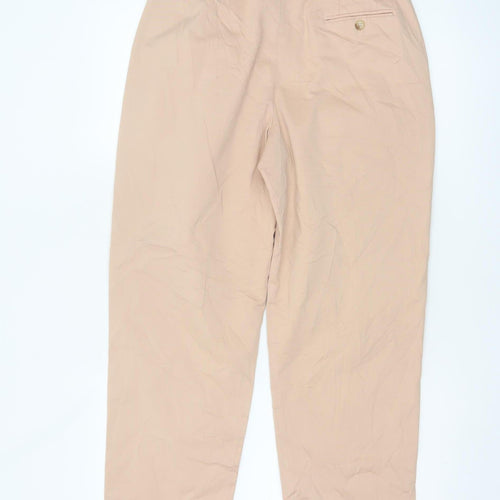 Polo Ralph Lauren Women's Beige Pleated Cotton Chino Trousers Size 6