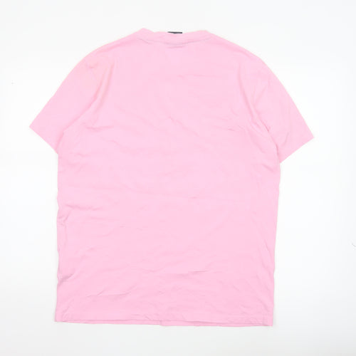 Champion Men's Pink Graphic Logo T-Shirt Size L Regular Fit