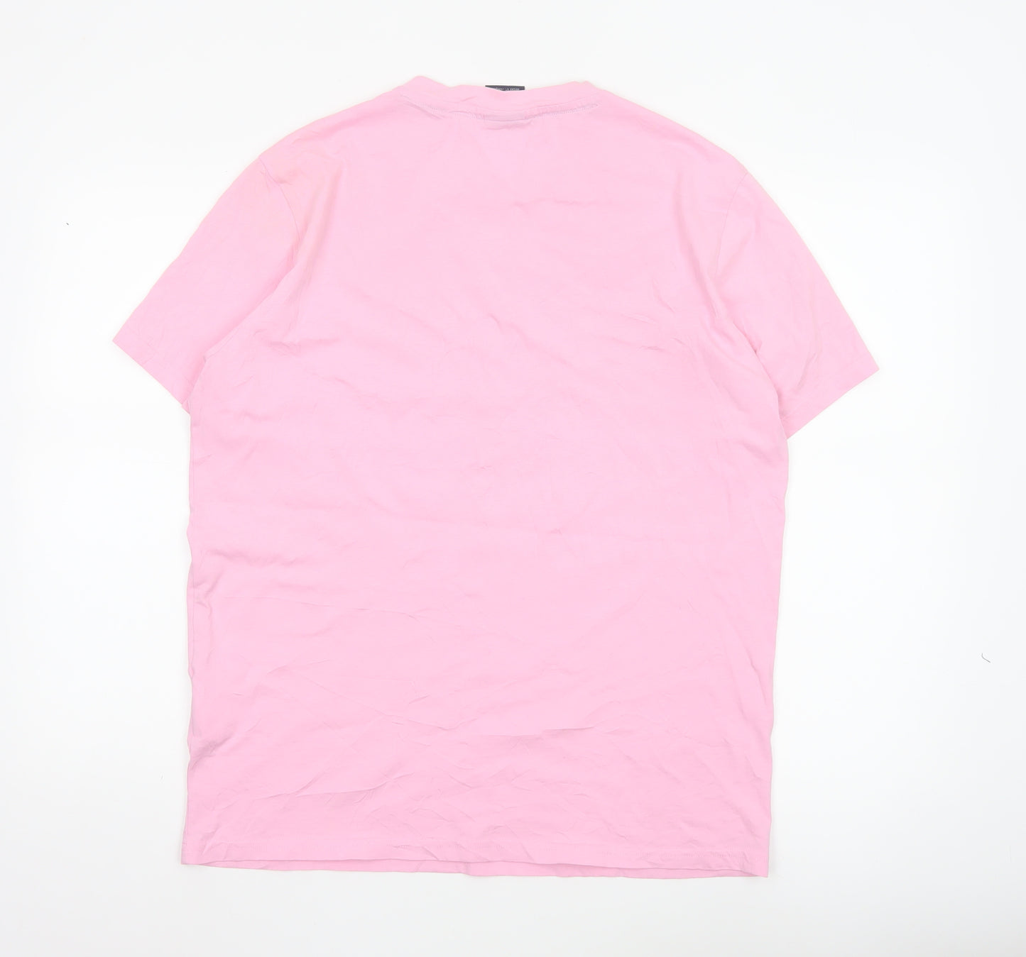 Champion Men's Pink Graphic Logo T-Shirt Size L Regular Fit