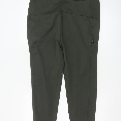 Next Women Green Jersey Leggings Size 20 Regular Stretch Trousers