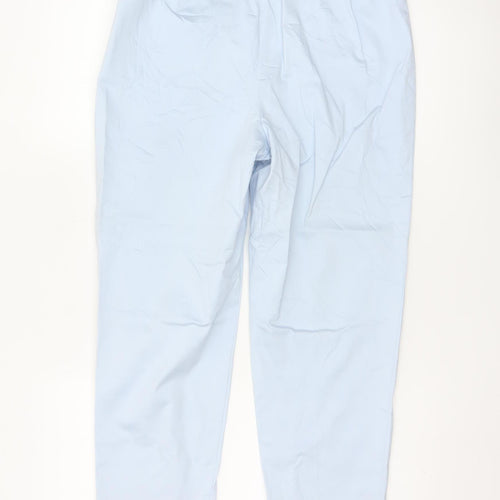 Marks and Spencer Women’s Pale Blue Cotton Stretch Trousers Size 12 Long