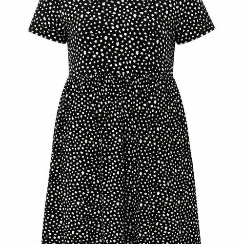Wednesday's Girl Women's Black Floral A-Line Midi Dress Size S