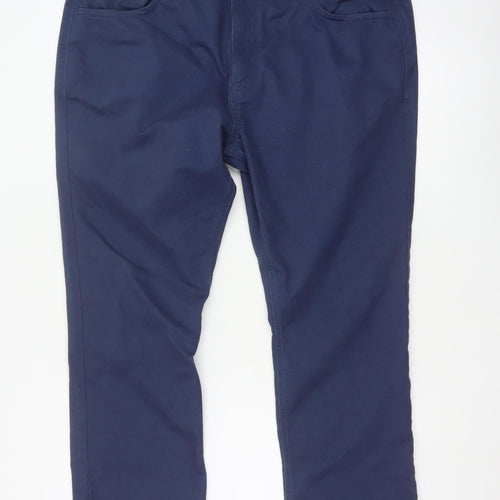 North Coast Men's Blue Slim Fit Chino Trousers 38W 29L