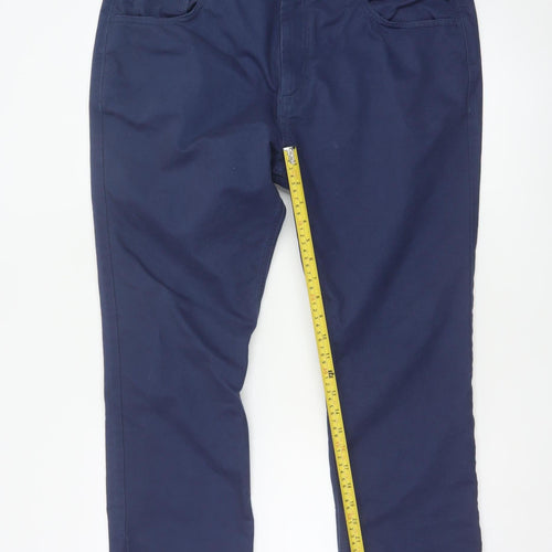 North Coast Men's Blue Slim Fit Chino Trousers 38W 29L