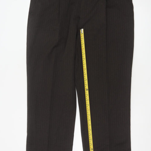 Taylor & Wright Men's Brown Pinstripe Dress Trousers 38S