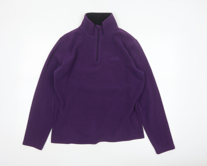 Freedom Trail Womens Purple 1/4 Zip Fleece Sweatshirt Size 12