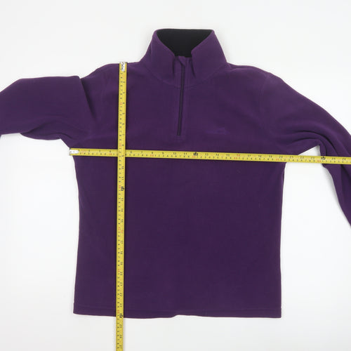 Freedom Trail Womens Purple 1/4 Zip Fleece Sweatshirt Size 12