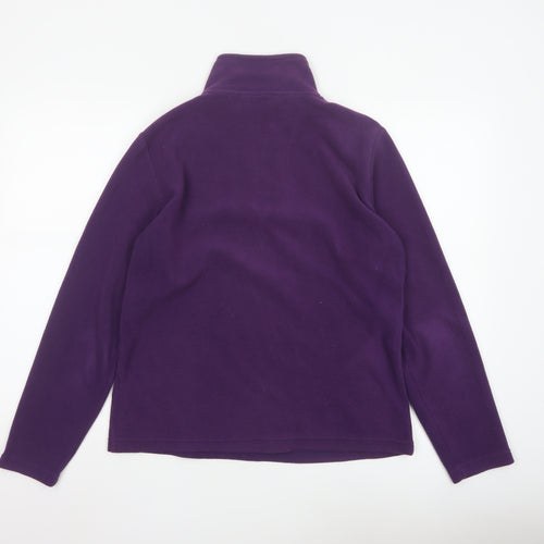 Freedom Trail Womens Purple 1/4 Zip Fleece Sweatshirt Size 12