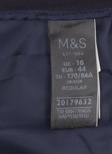 Marks and Spencer Autograph Women's Navy Size 16 Ankle Trousers