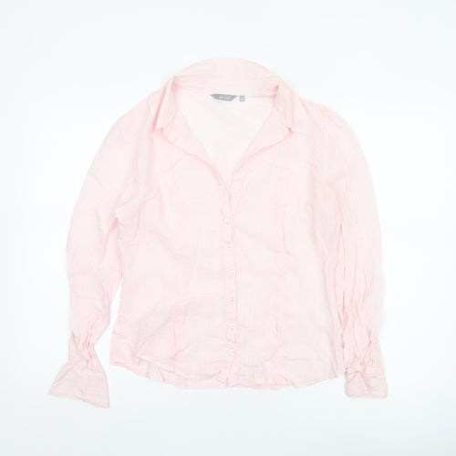 Marks & Spencer Per Una Women Pink Button-Up Blouse Size 12
