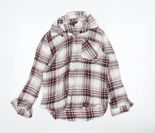 Dorothy Perkins Womens UK 12 Plaid Long Sleeve Button-Up Shirt
