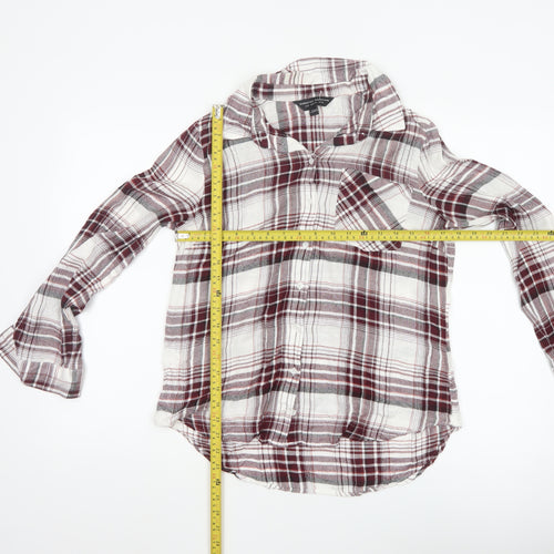 Dorothy Perkins Womens UK 12 Plaid Long Sleeve Button-Up Shirt