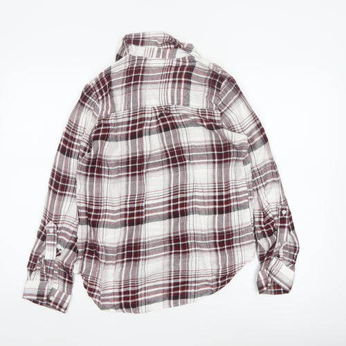 Dorothy Perkins Womens UK 12 Plaid Long Sleeve Button-Up Shirt