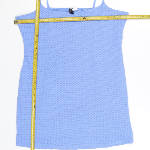H&M Divided Women’s Blue Slip Dress Size 16 Stretch Knit