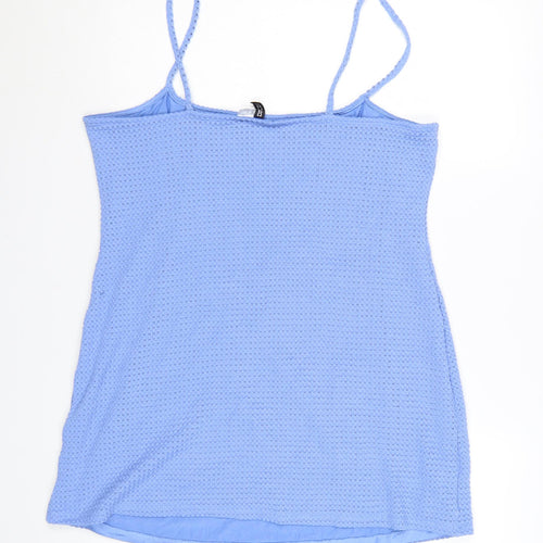 H&M Divided Women’s Blue Slip Dress Size 16 Stretch Knit