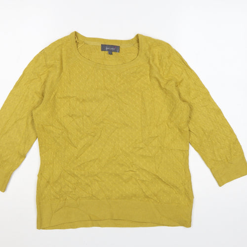 Marks and Spencer Per Una Women Yellow Size 10 Knit Pullover Jumper