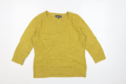 Marks and Spencer Per Una Women Yellow Size 10 Knit Pullover Jumper