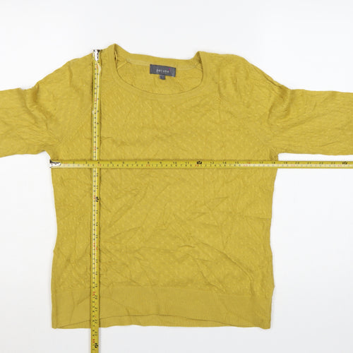 Marks and Spencer Per Una Women Yellow Size 10 Knit Pullover Jumper