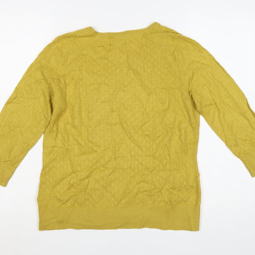 Marks and Spencer Per Una Women Yellow Size 10 Knit Pullover Jumper