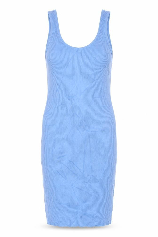 Bershka Women Blue Sleeveless Mini Slip Dress Size S