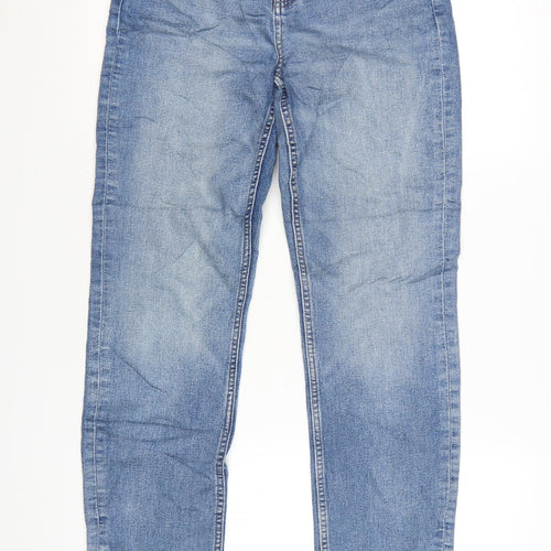Marks and Spencer Womens Blue Straight Leg Jeans Size 10 Regular