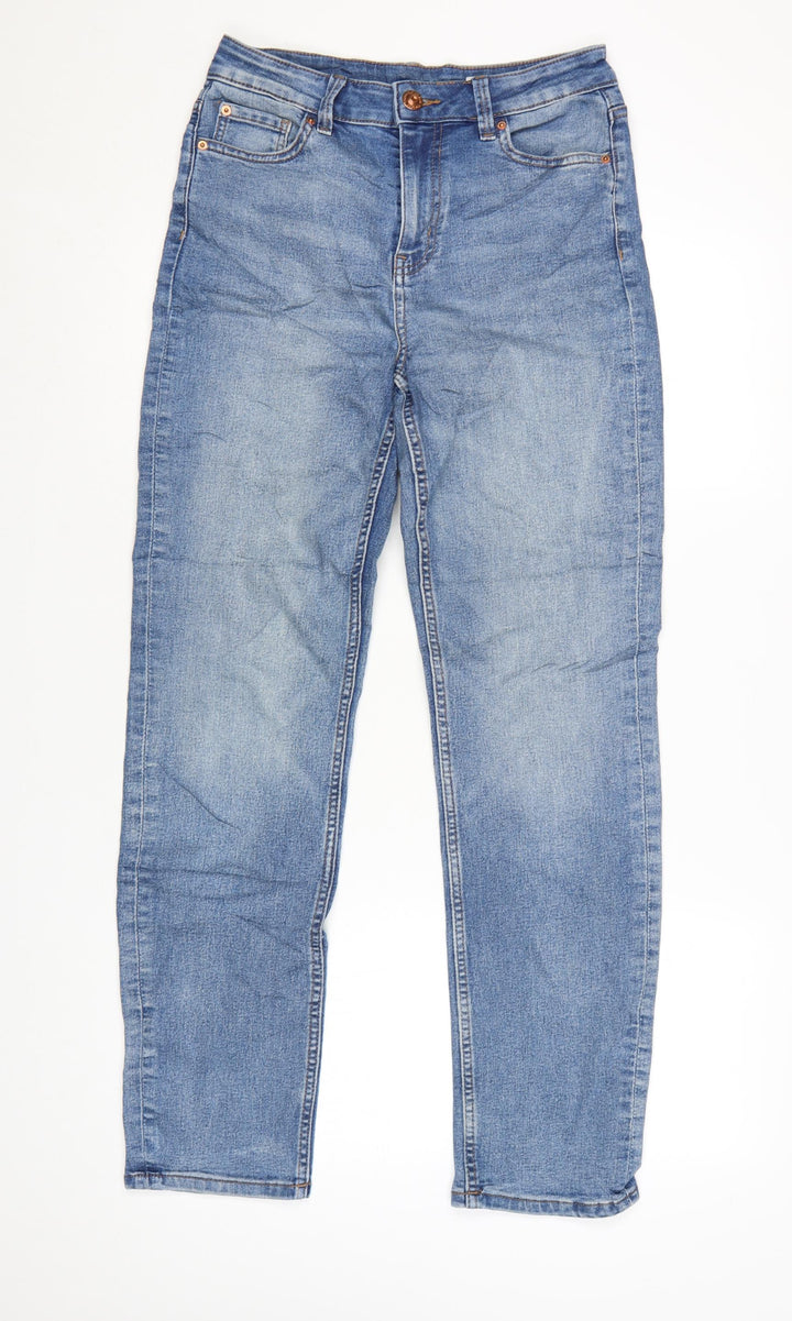 Marks and Spencer Womens Blue Straight Leg Jeans Size 10 Regular