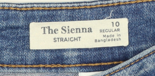 Marks and Spencer Womens Blue Straight Leg Jeans Size 10 Regular