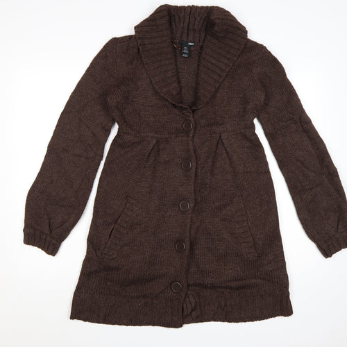 H&M Women’s Brown Long Sleeve Chunky Knit Cardigan Size S