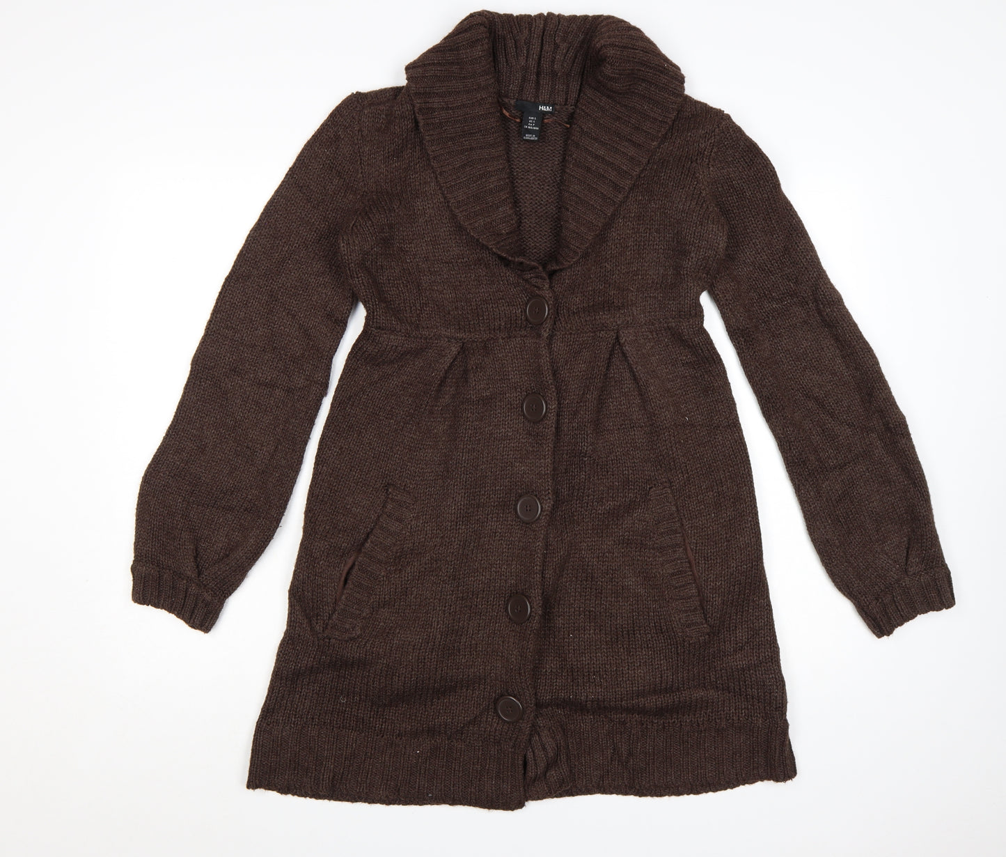 H&M Women’s Brown Long Sleeve Chunky Knit Cardigan Size S