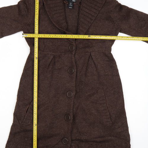 H&M Women’s Brown Long Sleeve Chunky Knit Cardigan Size S