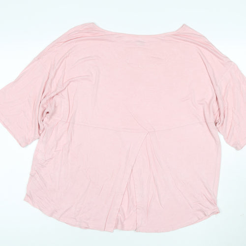 DKNY Women’s Pink Relaxed Fit Jersey T-Shirt XL
