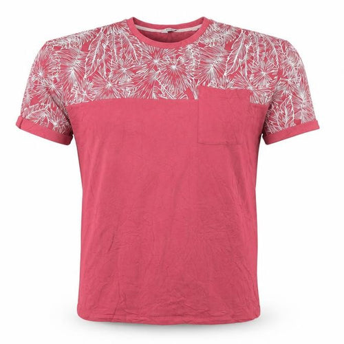 Next Men’s Red Tropical Print Cotton Crew Neck T-Shirt XL