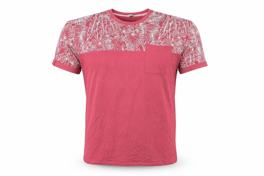 Next Men’s Red Tropical Print Cotton Crew Neck T-Shirt XL
